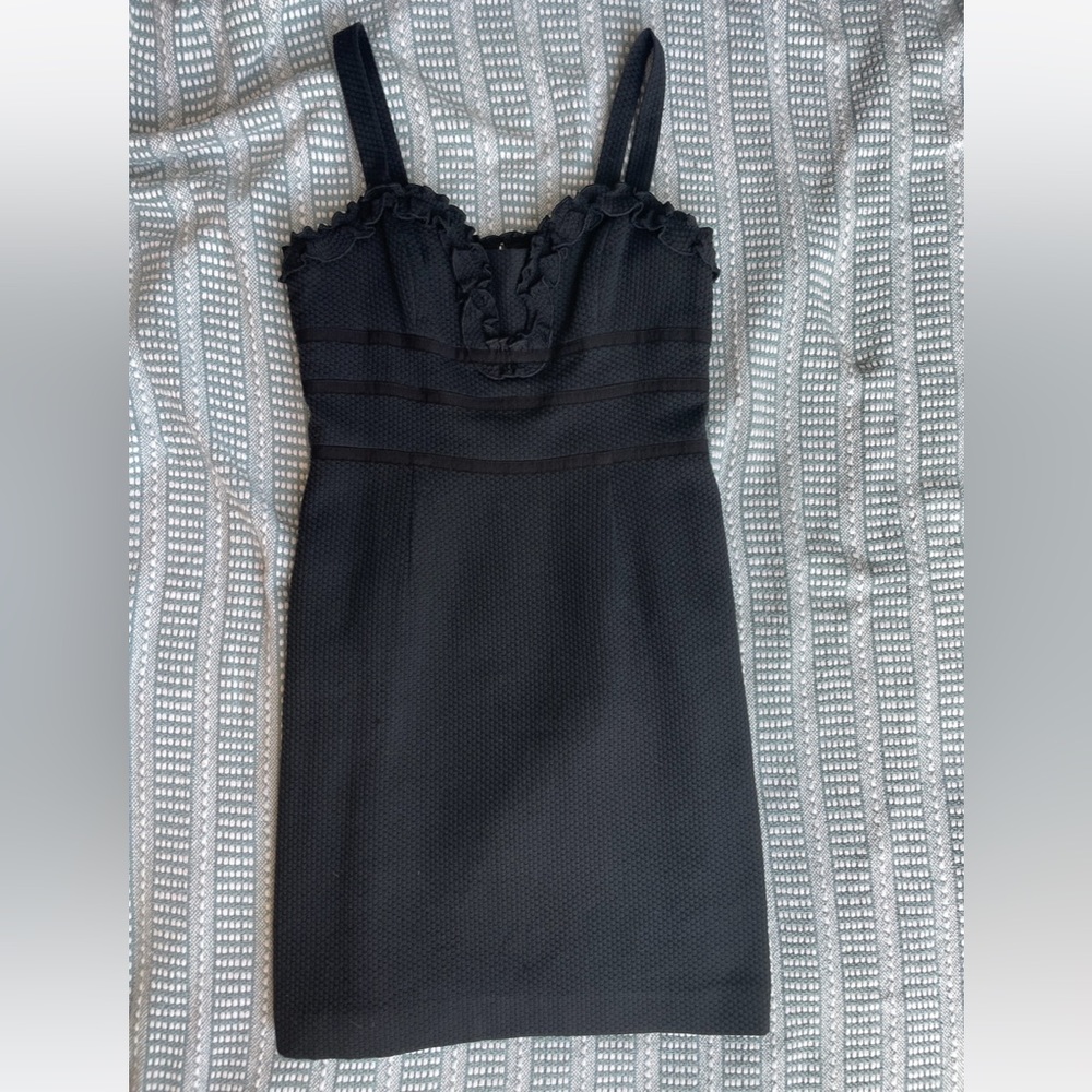 David Meister sweetheart neckline little black dress size 8 - Picture 5 of 5